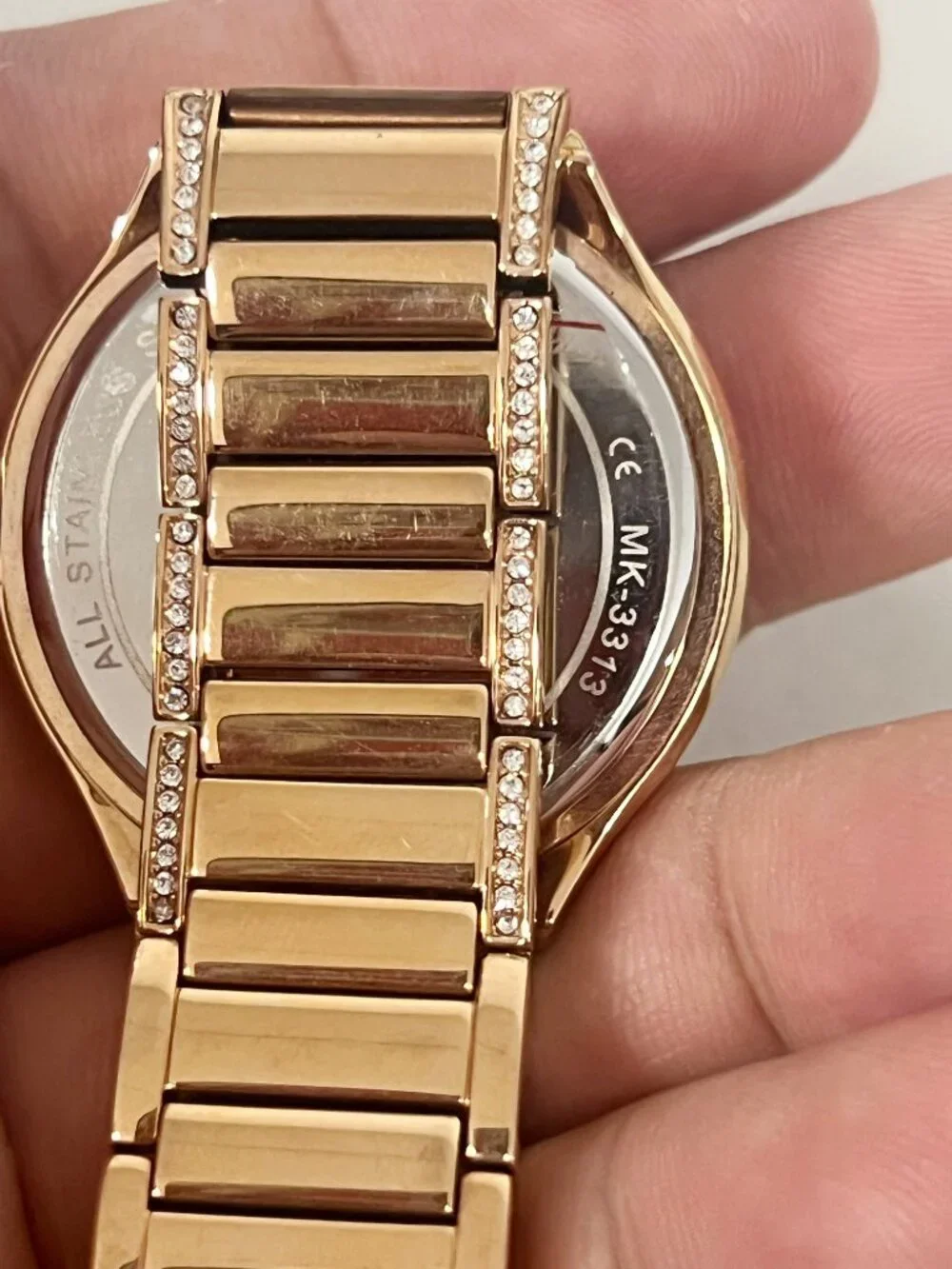Michael Kors MK3313 Women's Rose Gold Tone Crystal Watch